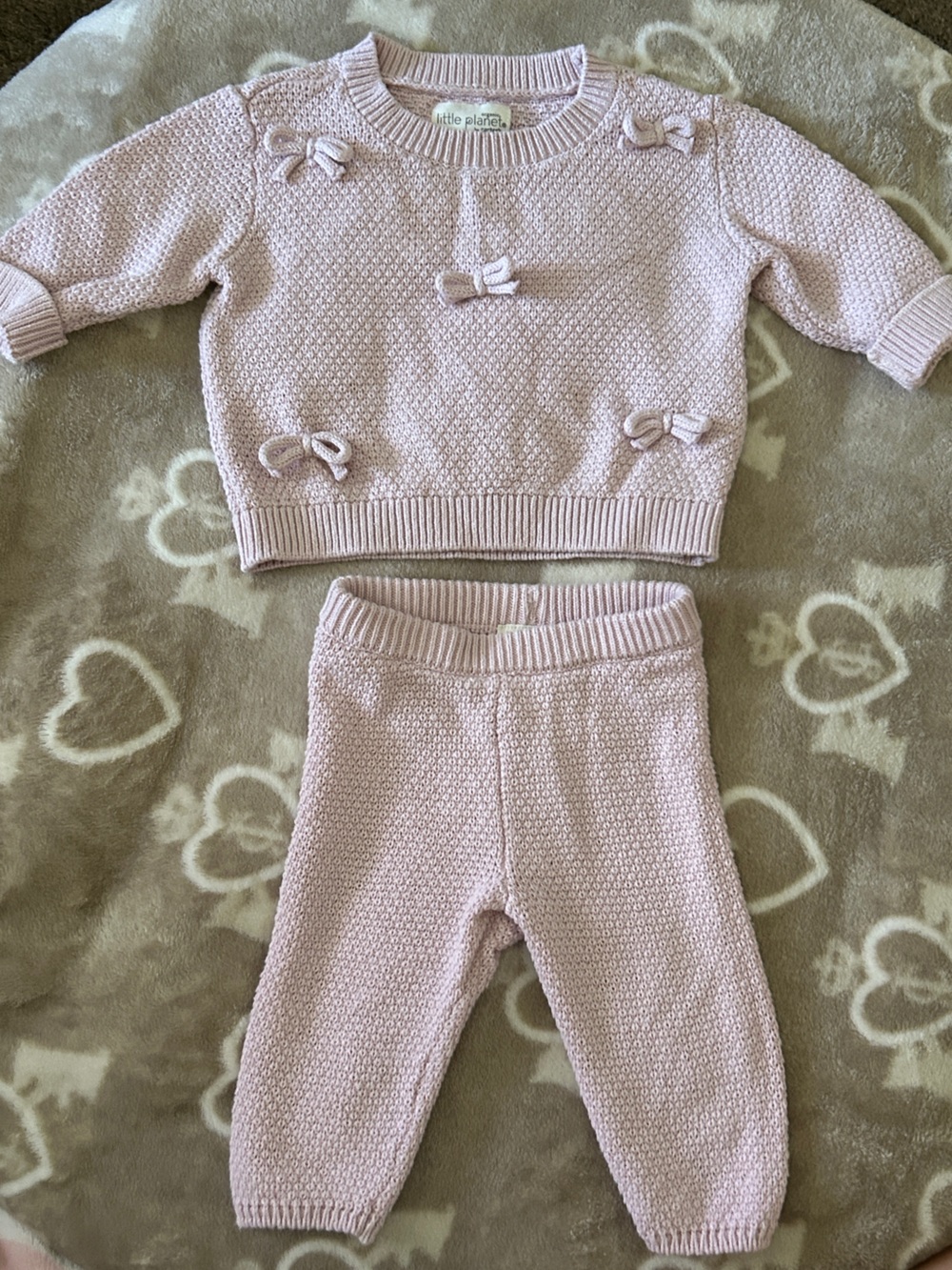 Baby Knit Two-Piece Set - Light lavender